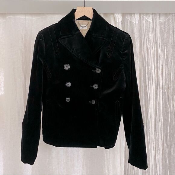 Vintage Paul Smith Black Velvet Double Breasted Blazer - Picture 1 of 12